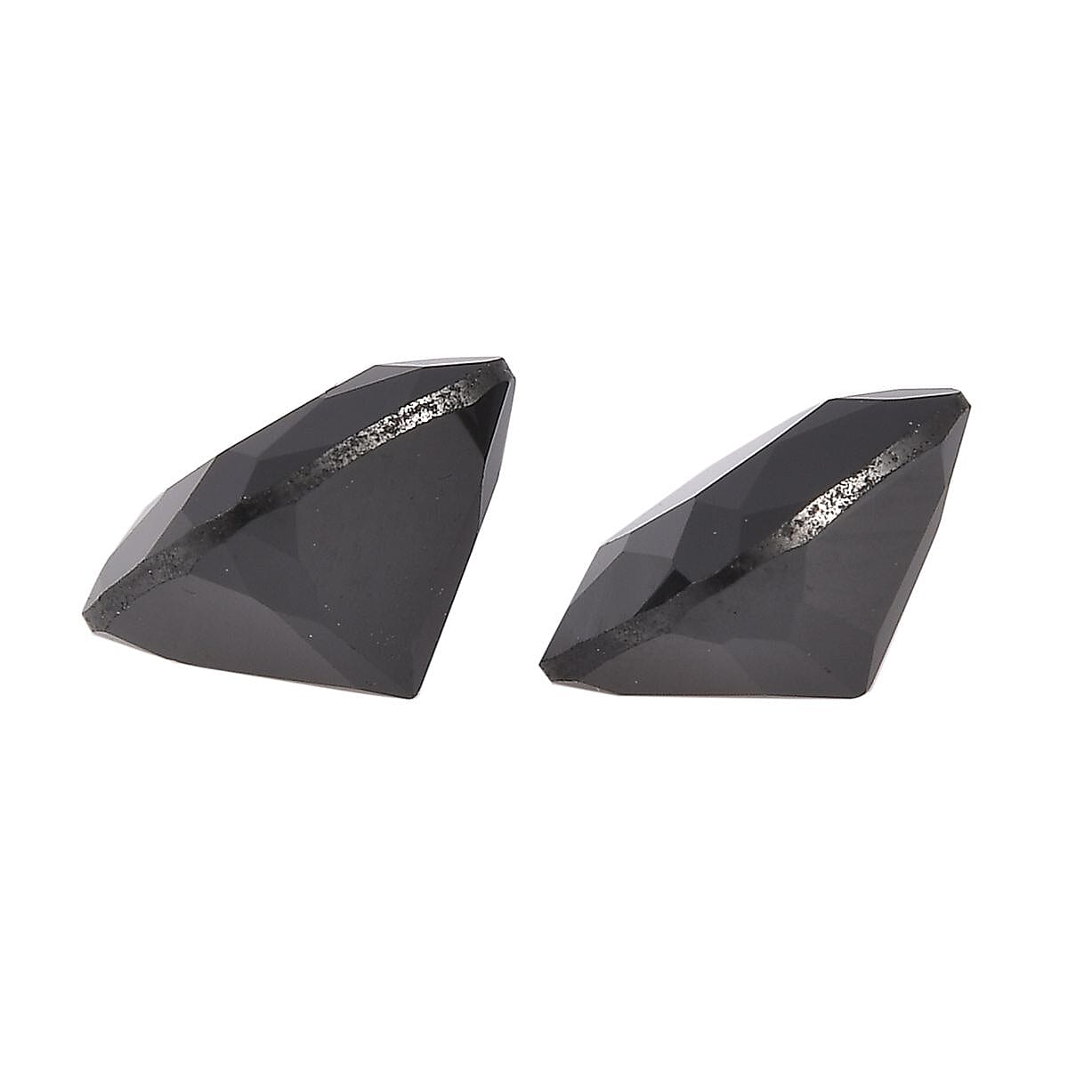 Set of 2 Thai Black Spinel (Cush 6x6 mm) 2.14 ctw Loose Gemstone