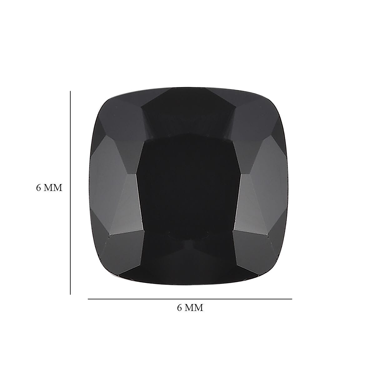 Set of 2 Thai Black Spinel (Cush 6x6 mm) 2.14 ctw Loose Gemstone