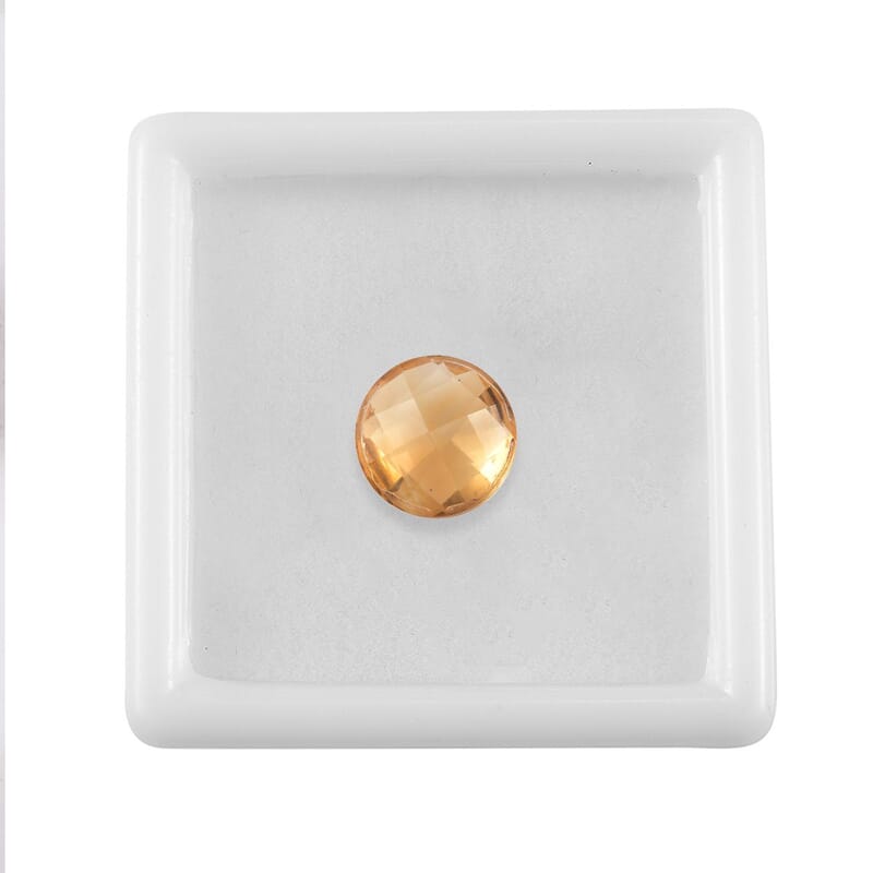 AA Brazilian Citrine (Rnd 10 mm) 3.16 ctw Loose Gemstone