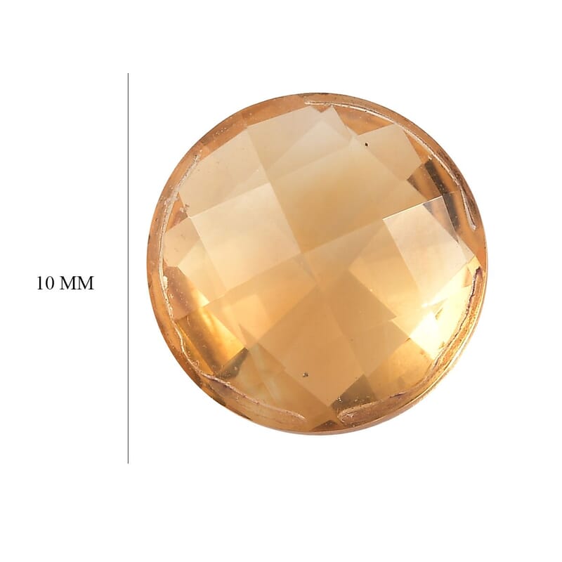 AA Brazilian Citrine (Rnd 10 mm) 3.16 ctw Loose Gemstone