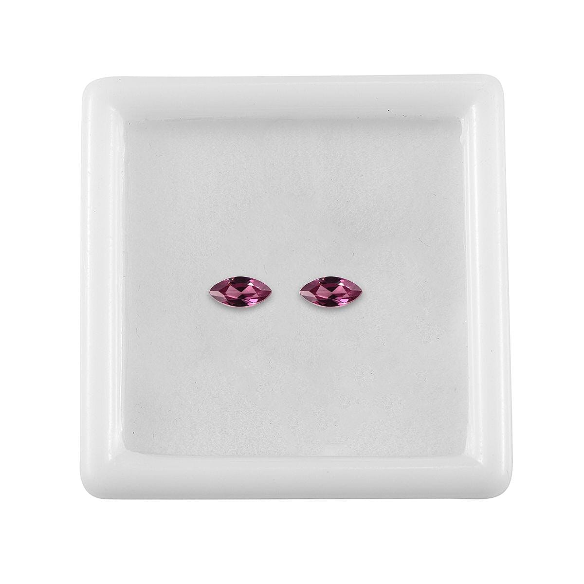 Orissa Rose Garnet Set of 2 (Mrq 6x3 mm) 0.56 ctw Loose Gemstone