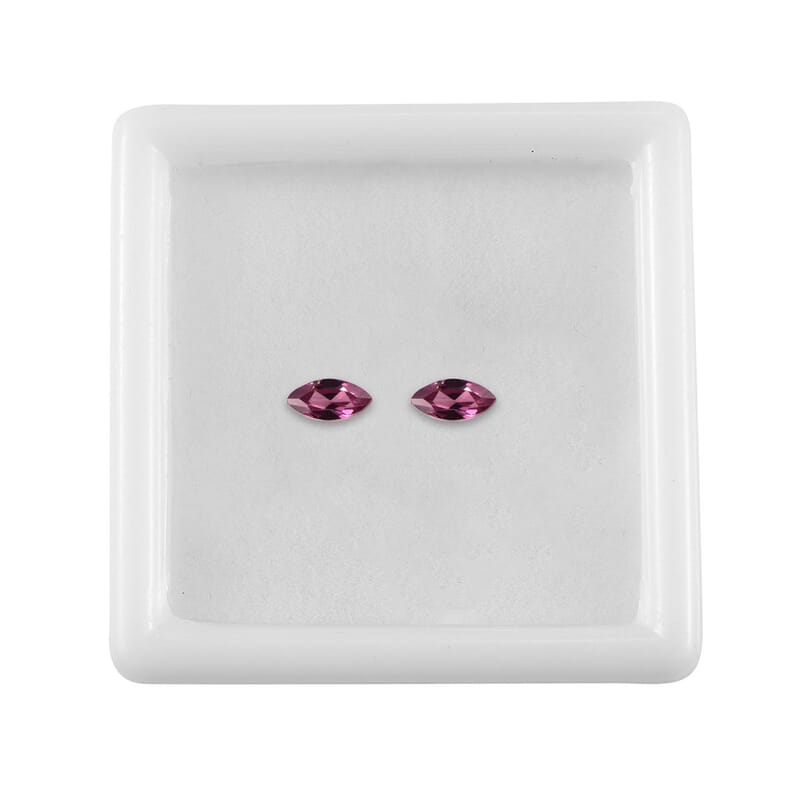 Orissa Rose Garnet Set of 2 (Mrq 6x3 mm) 0.56 ctw Loose Gemstone