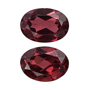 Orissa Rose Garnet Set of 2 (Ovl 7x5 mm) 1.88 ctw