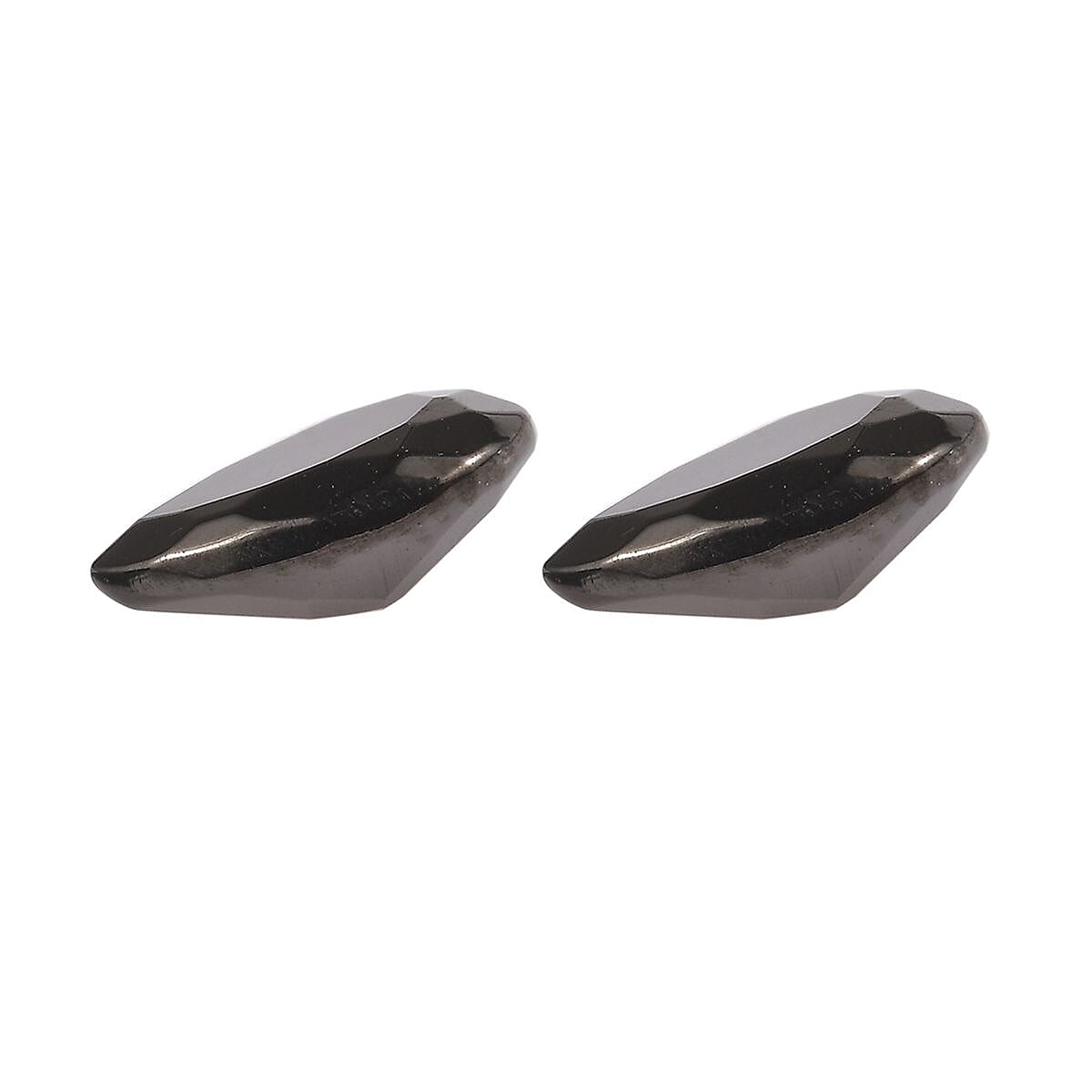 Silver Shungite Set of 2 (Pear 7x5 mm) 0.56 ctw Loose Gemstone