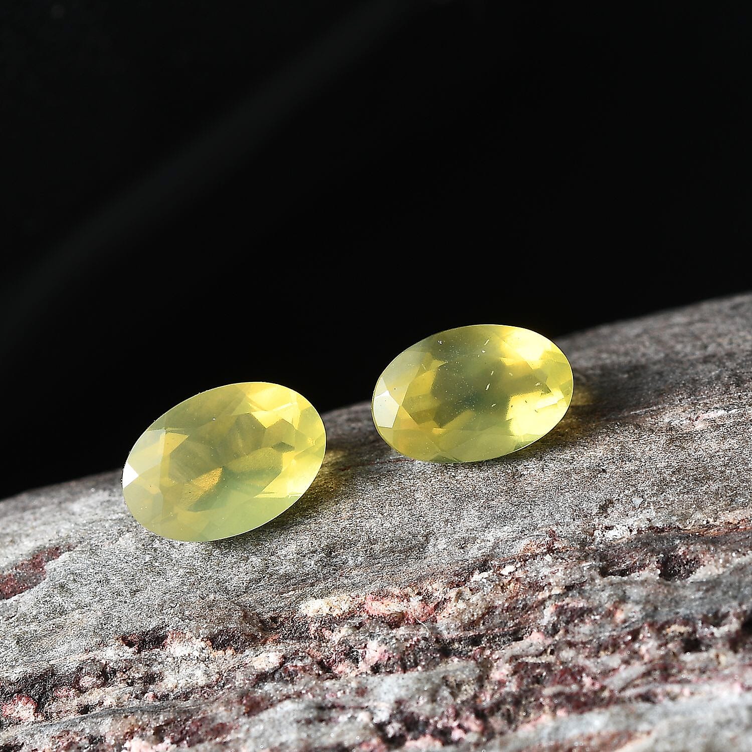 Canary Opal Set of 2 (Ovl 6x4 mm) 0.59 ctw Loose Gemstone
