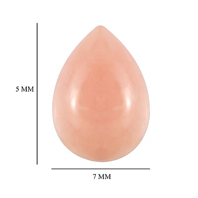 Peruvian Pink Opal Set of 2 (Pear 7x5 mm) 1.11 ctw Loose Gemstone