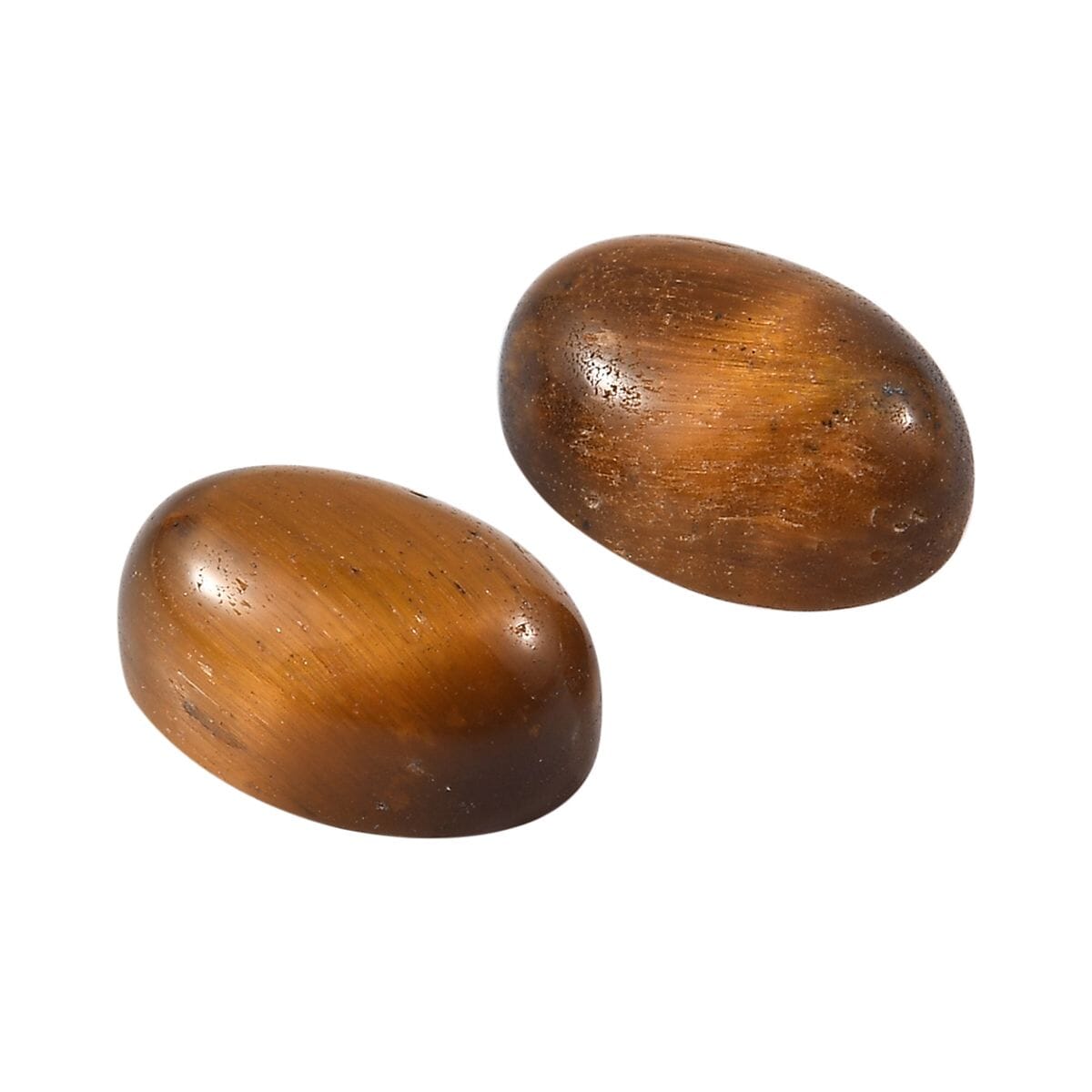 Tigers Eye Set of 2 (Ovl 6x4 mm) 0.93 ctw Loose Gemstone image number 2