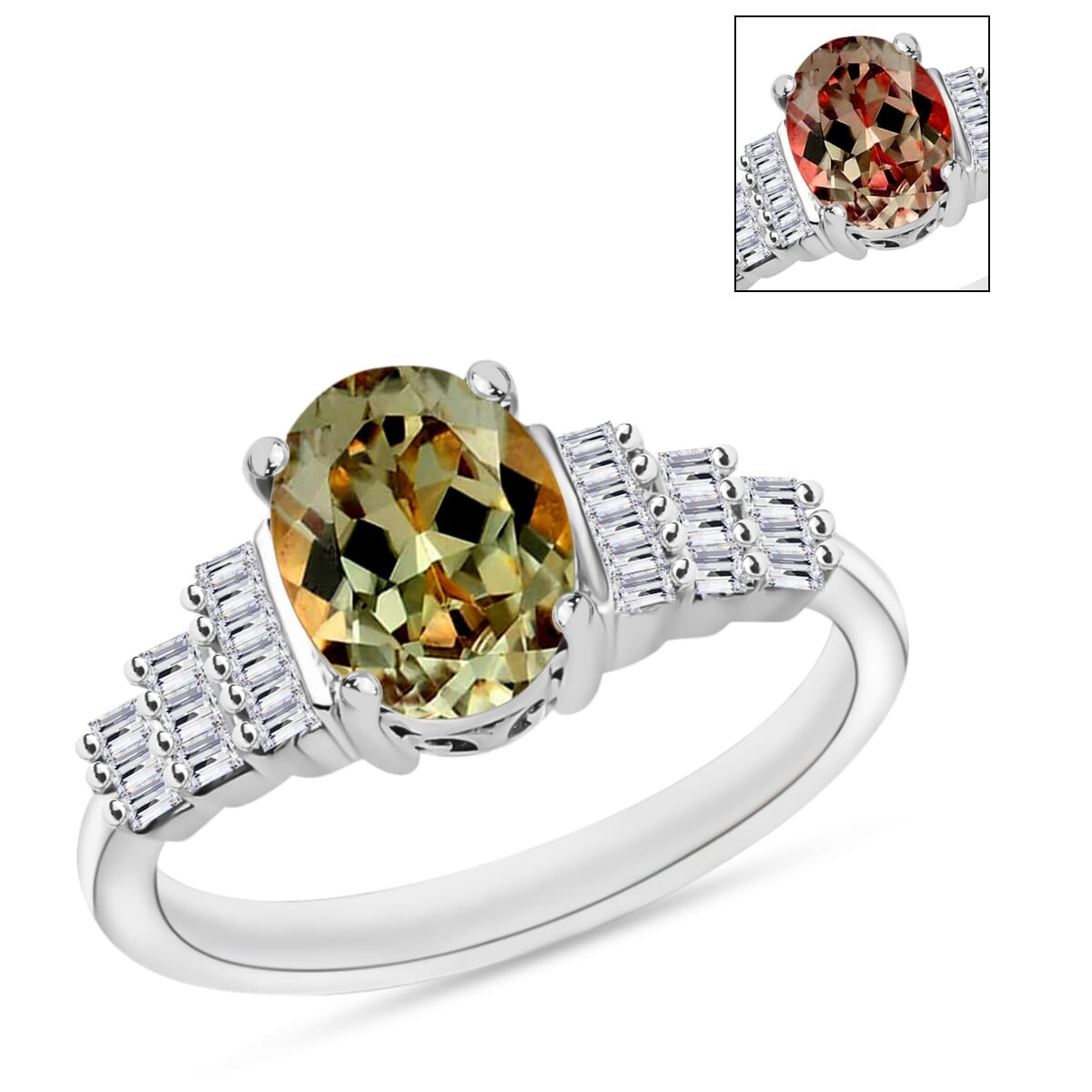 Rhapsody AAAA Turkizite and E-F VS2 Diamond Ring in 18K White Gold (Size 4.0) 4.5 Grams 1.43 ctw image number 0