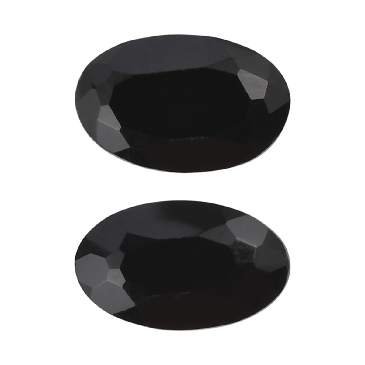 Set of 2 Thai Black Spinel (Oval 5x3 mm) 0.55 ctw Loose Gemstone image number 0