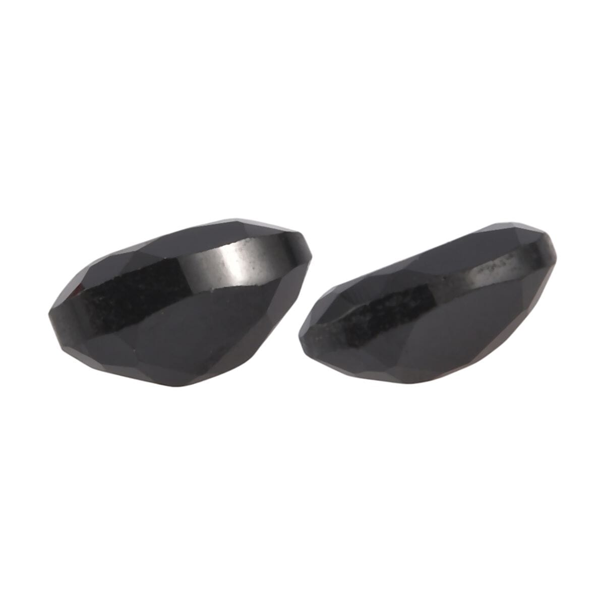 Set of 2 Thai Black Spinel (Oval 5x3 mm) 0.55 ctw Loose Gemstone image number 2