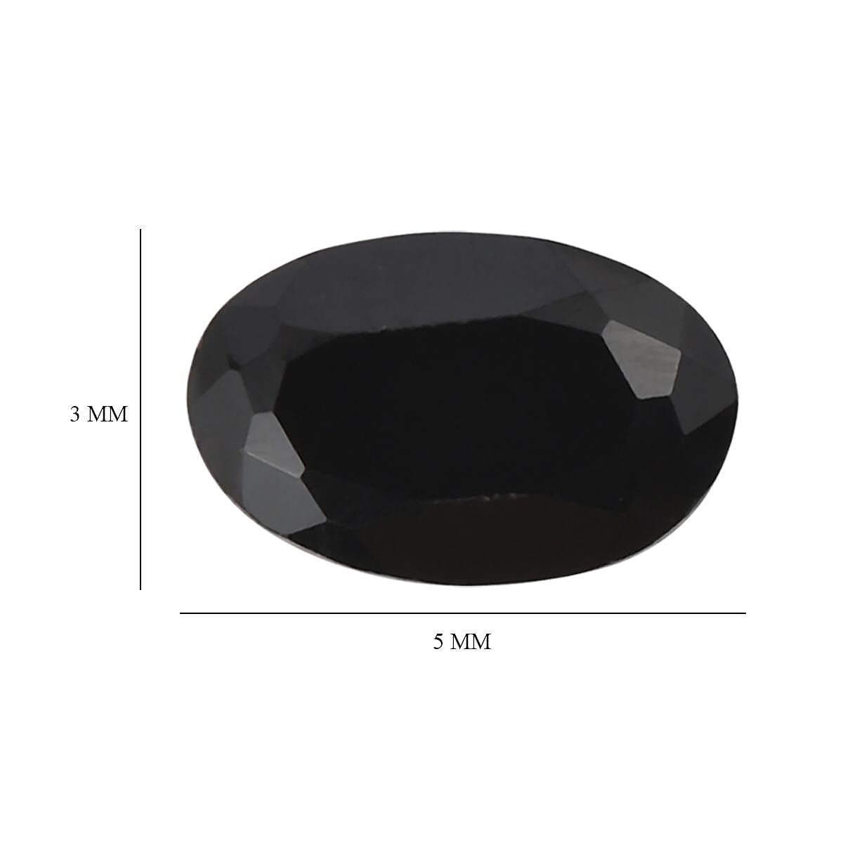 Set of 2 Thai Black Spinel (Oval 5x3 mm) 0.55 ctw Loose Gemstone
