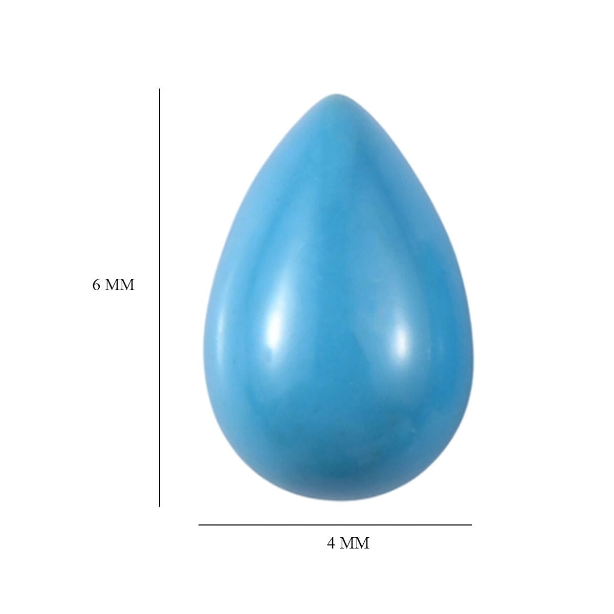 Set of 6 Blue Howlite (Pear 6x4 mm) 2.04 ctw Loose Gemstone