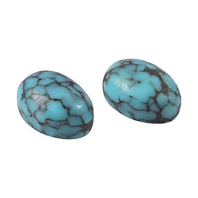 AA Blue Moon Turquoise Set of 2 (Ovl 6x4mm) 0.89 ctw Loose Gemstone