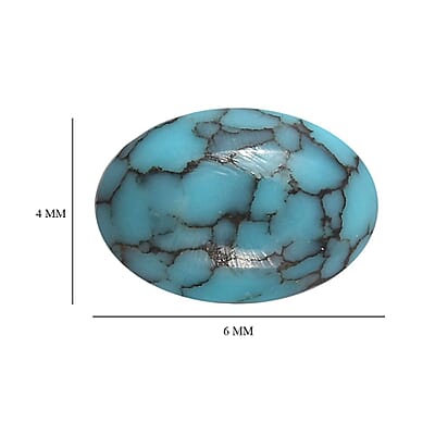 AA Blue Moon Turquoise Set of 2 (Ovl 6x4mm) 0.89 ctw Loose Gemstone