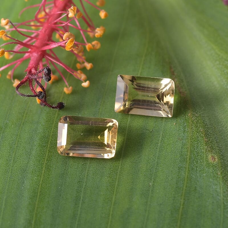 Citrine Set of 2 (Oct 6x4 mm) 1.09 ctw Loose Gemstone