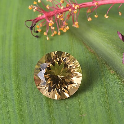Brazilian Citrine (Rnd 12 mm) 6.15 ctw Loose Gemstone