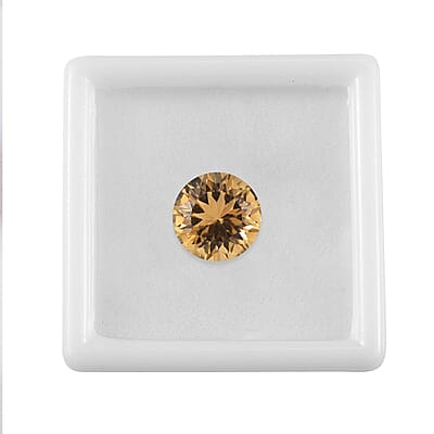 Brazilian Citrine (Rnd 12 mm) 6.15 ctw Loose Gemstone