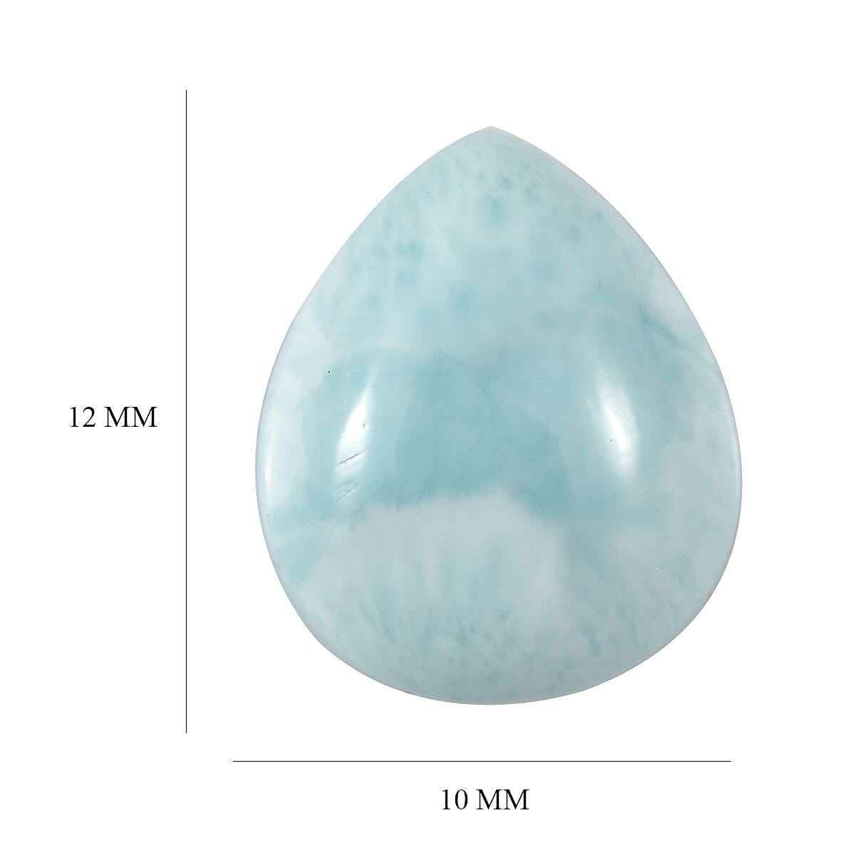 AA Larimar (Pear 12x10 mm) 3.95 ctw Loose Gemstone