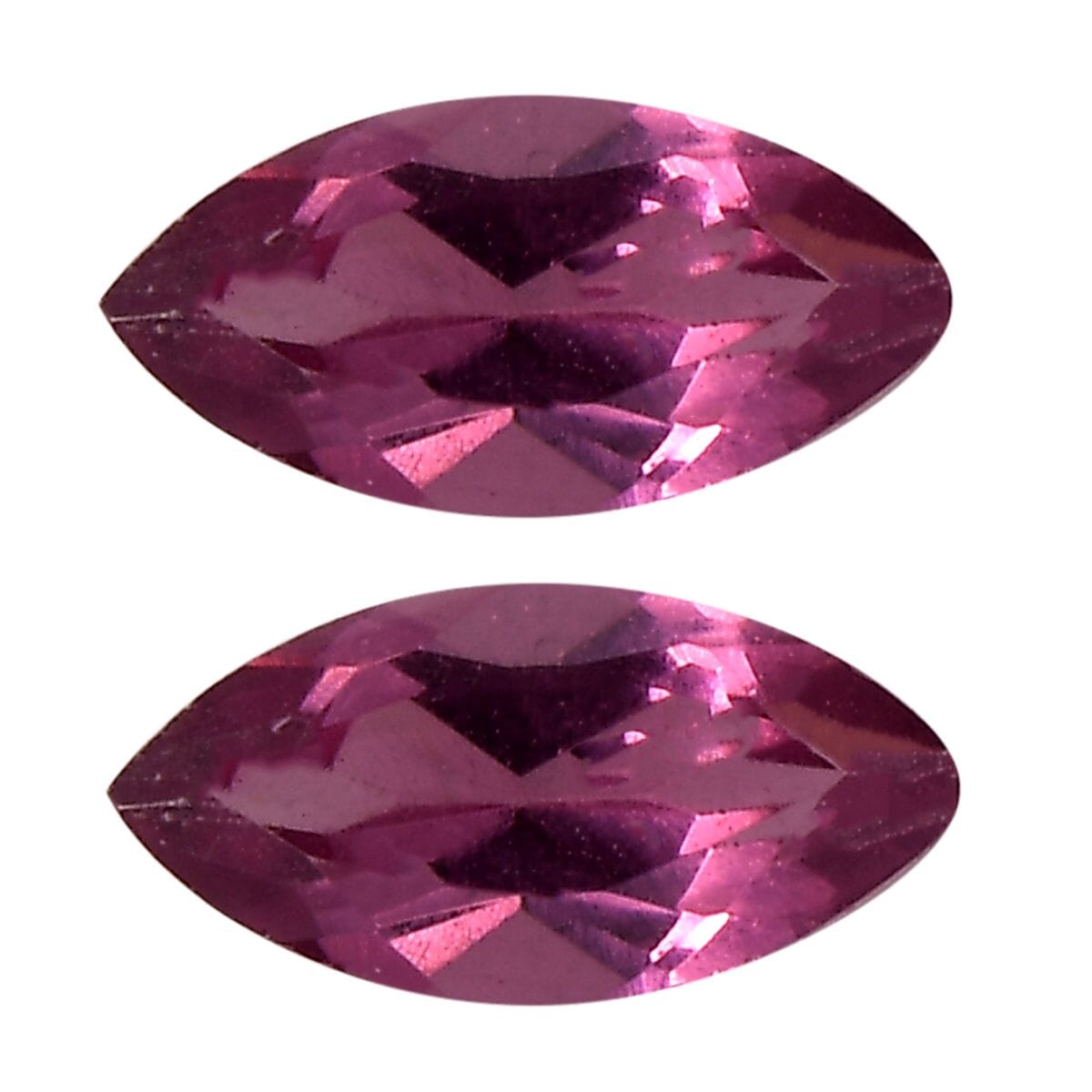 Orissa Rose Garnet Set of 2 (Mrq 5x2.5 mm) 0.33 ctw Loose Gemstone image number 0