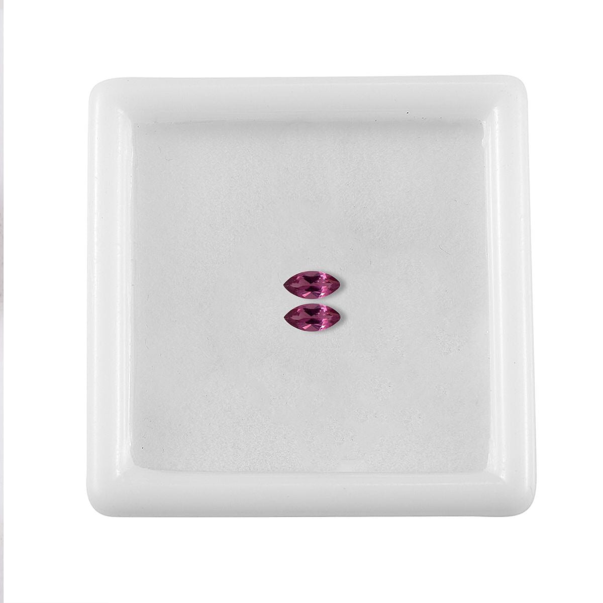 Orissa Rose Garnet Set of 2 (Mrq 5x2.5 mm) 0.33 ctw Loose Gemstone