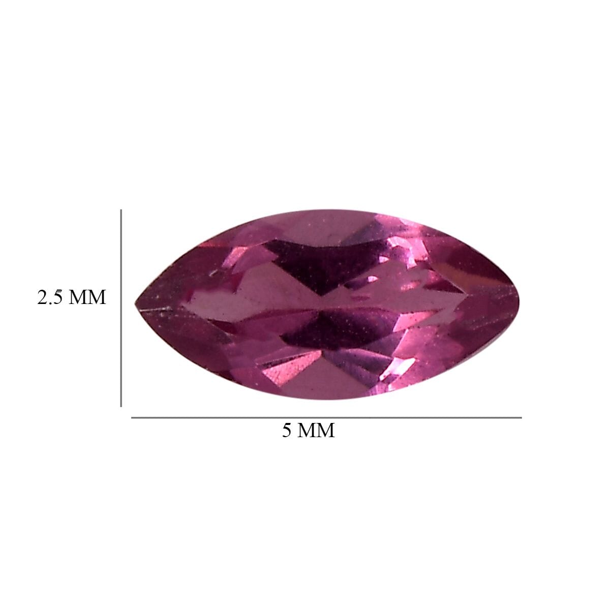 Orissa Rose Garnet Set of 2 (Mrq 5x2.5 mm) 0.33 ctw Loose Gemstone image number 4