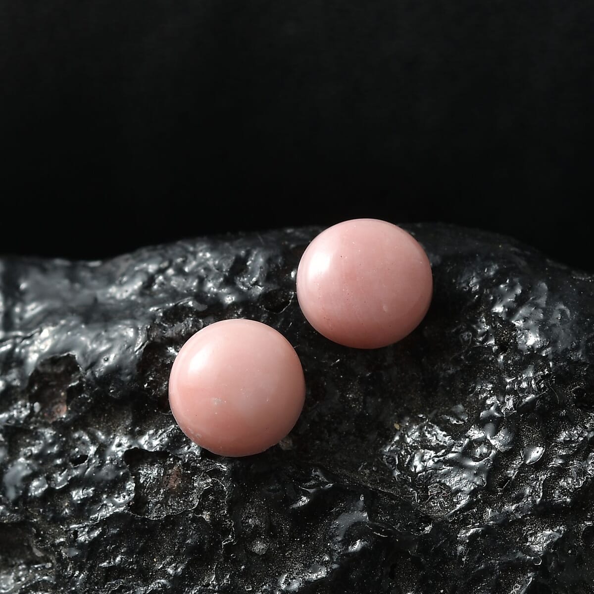 Peach Opal Set of 2 (Rnd 5 mm) 0.61 ctw Loose Gemstone image number 1