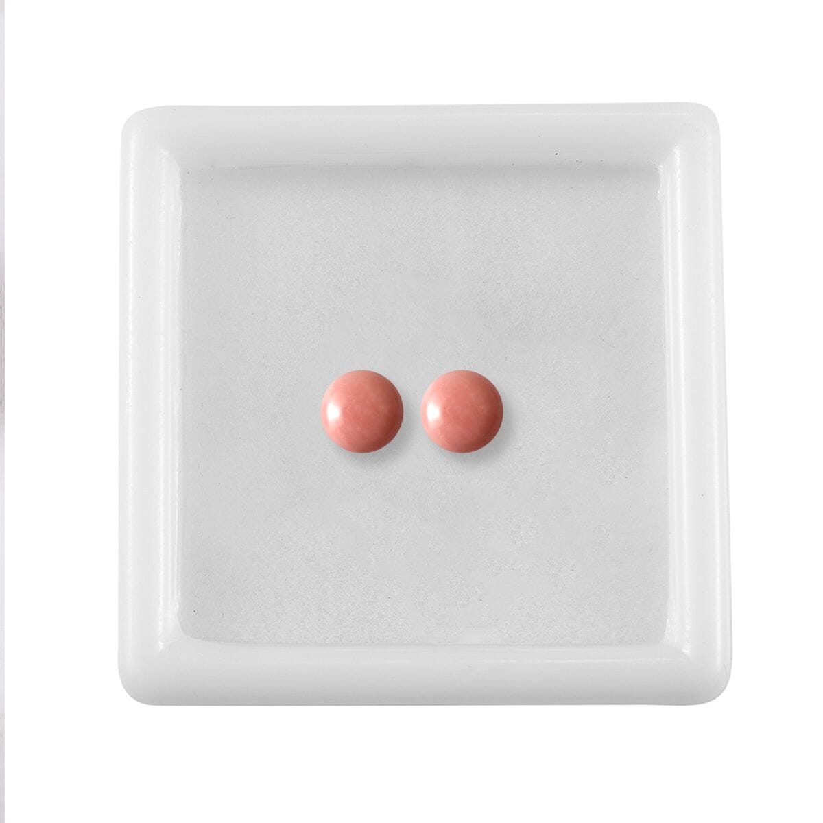 Peach Opal Set of 2 (Rnd 5 mm) 0.61 ctw Loose Gemstone image number 3