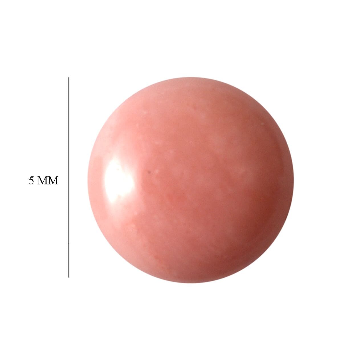 Peach Opal Set of 2 (Rnd 5 mm) 0.61 ctw Loose Gemstone image number 4