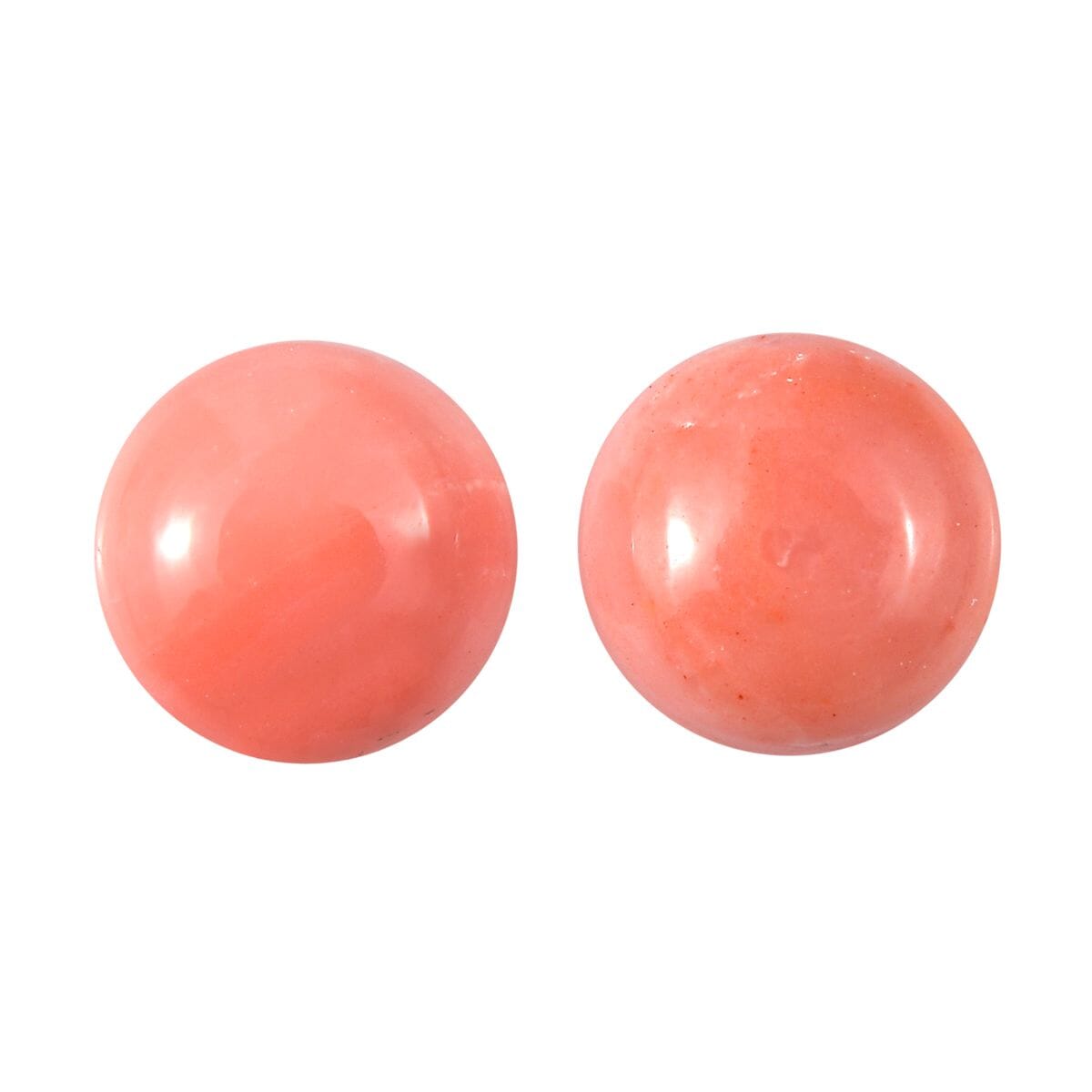 AA Peach Opal Set of 2 (Rnd 5 mm) 0.66 ctw Loose Gemstone image number 0
