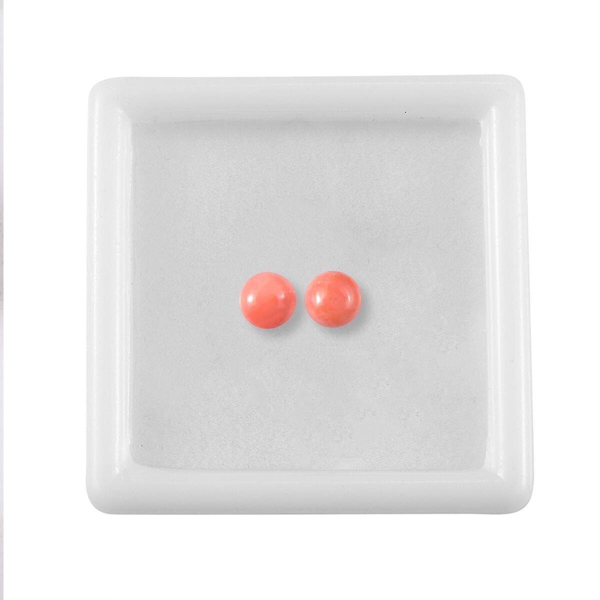 AA Peach Opal Set of 2 (Rnd 5 mm) 0.66 ctw Loose Gemstone image number 3