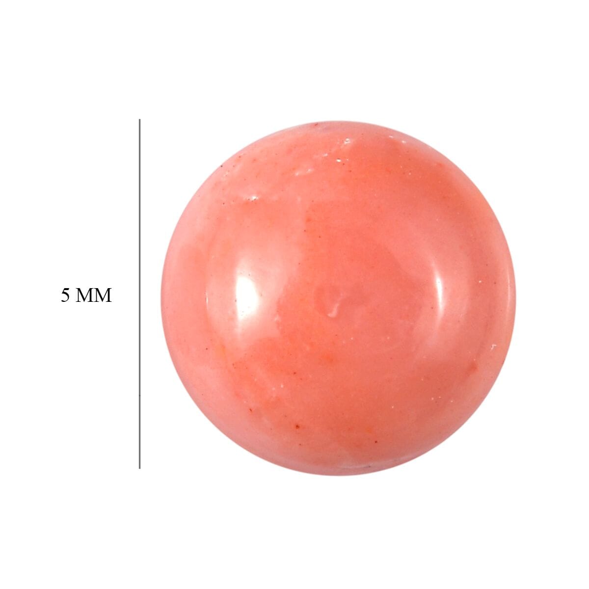 AA Peach Opal Set of 2 (Rnd 5 mm) 0.66 ctw Loose Gemstone image number 4