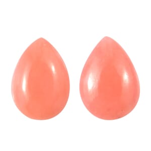 Set of 2 AA Peruvian Pink Opal (Pear 7x5 mm) 1.14 ctw Loose Gemstone