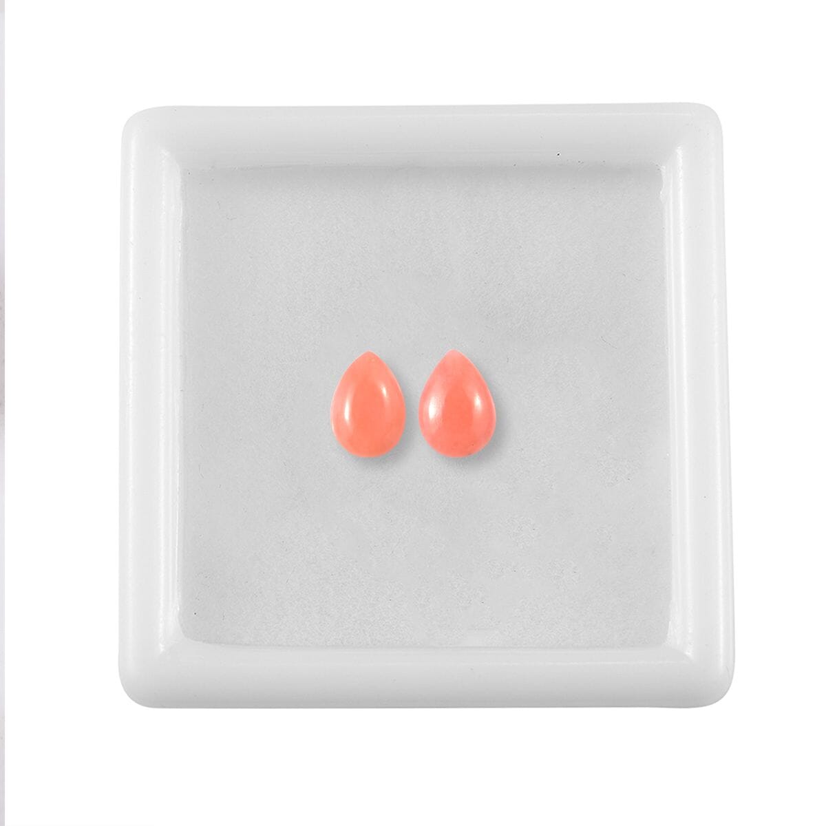 Set of 2 AA Peruvian Pink Opal (Pear 7x5 mm) 1.14 ctw Loose Gemstone image number 3