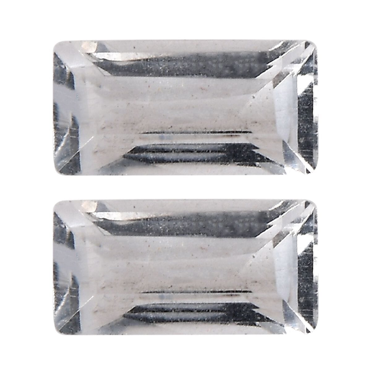 White Topaz Set of 2 (Bgt 5.25 mm) 0.41 ctw Loose Gemstone image number 0