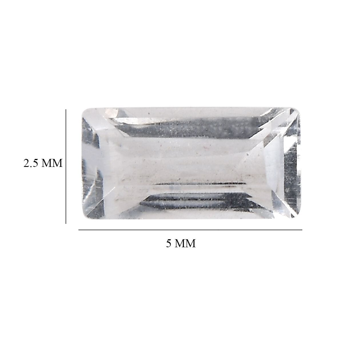 White Topaz Set of 2 (Bgt 5.25 mm) 0.41 ctw Loose Gemstone image number 4