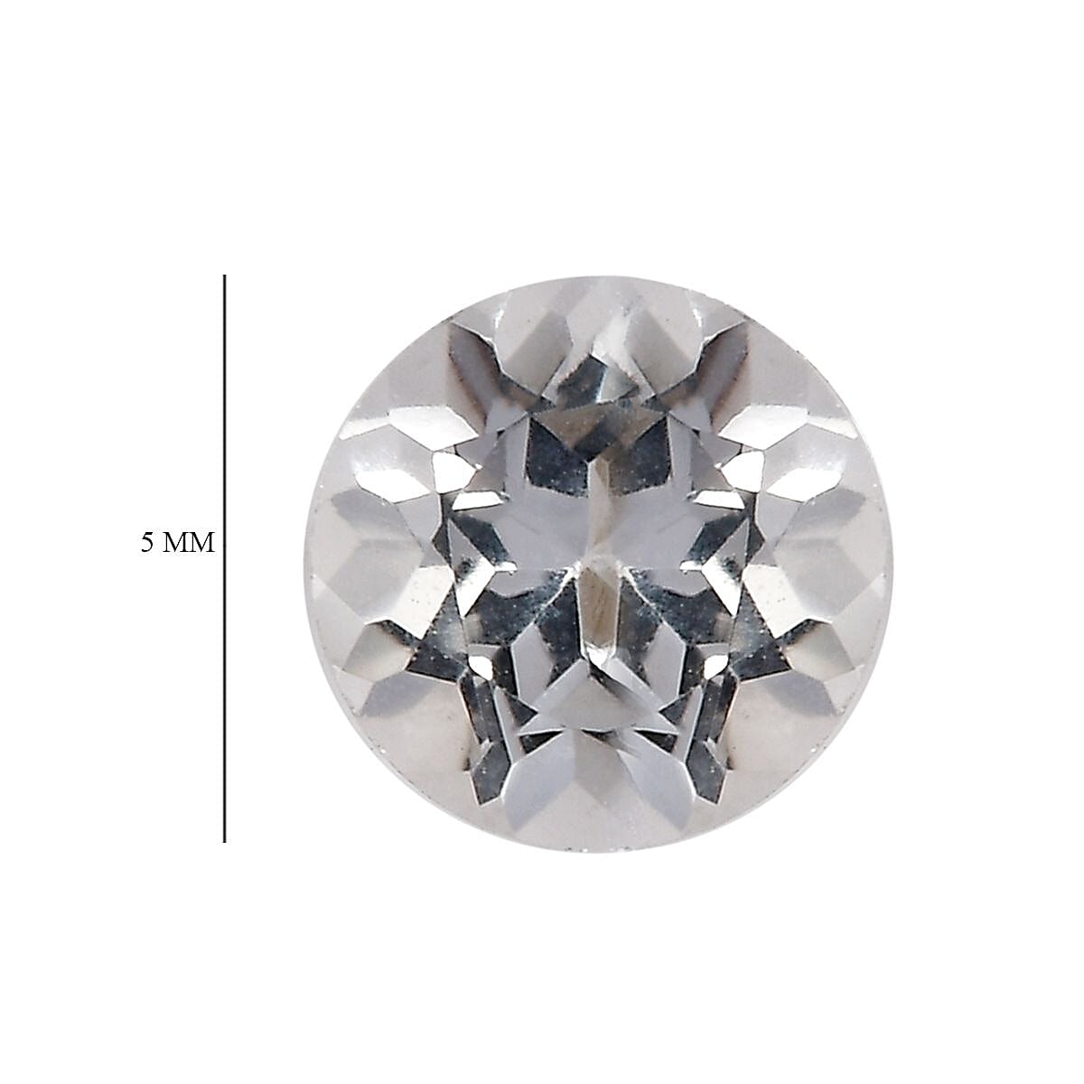 White Topaz Set of 2 (Rnd 5 mm) 1.28 ctw Loose Gemstone