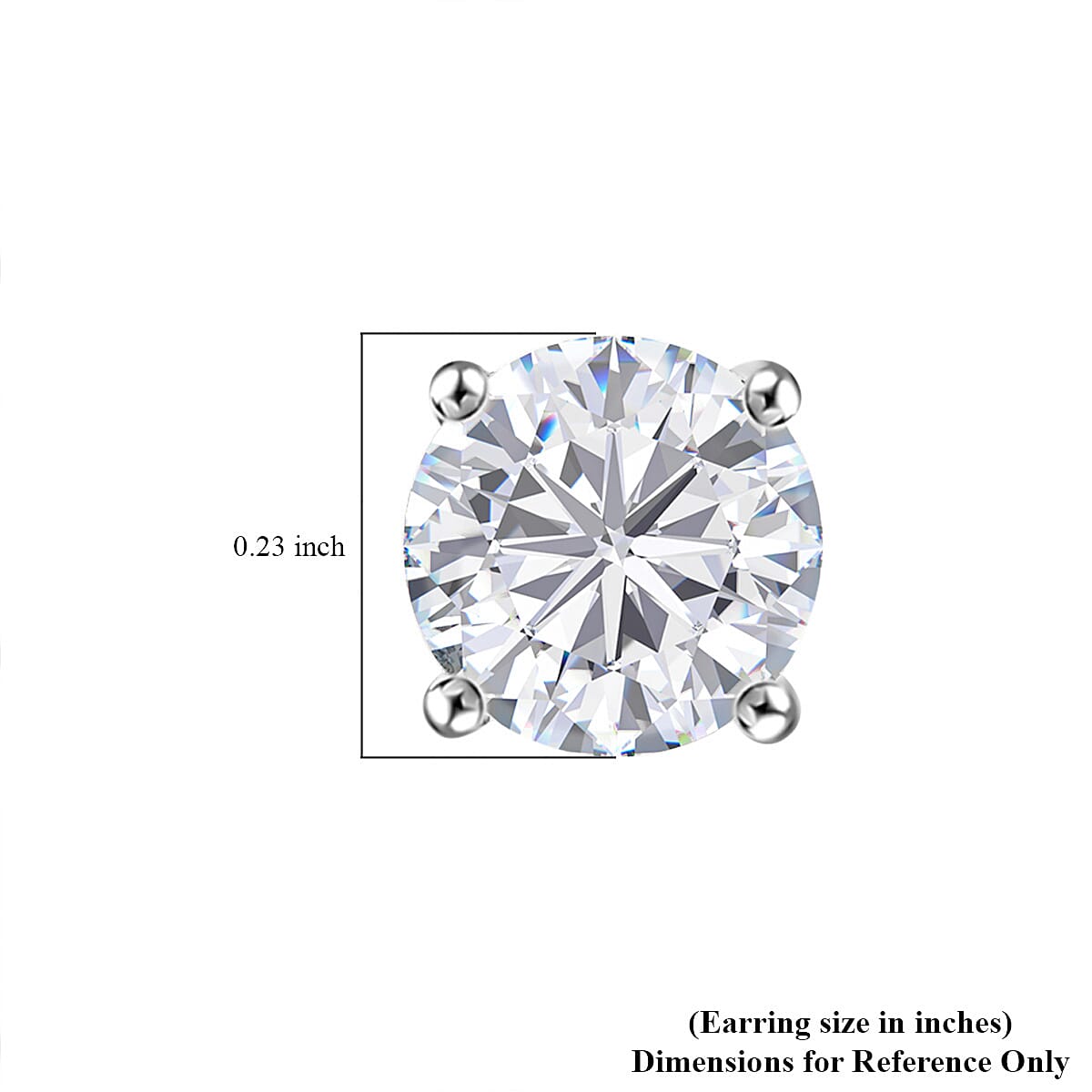 J Francis Embellished with Zirconia by Swarovski 1.70 ctw Solitaire Stud Earrings in Rhodium Over Sterling Silver