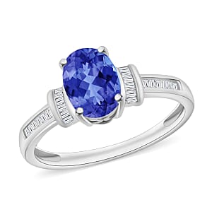 Rhapsody AAAA Tanzanite and E-F VS2 Diamond 1.50 ctw Ring in 18K White Gold (Size 10.0) (Del. in 10-12 Days)