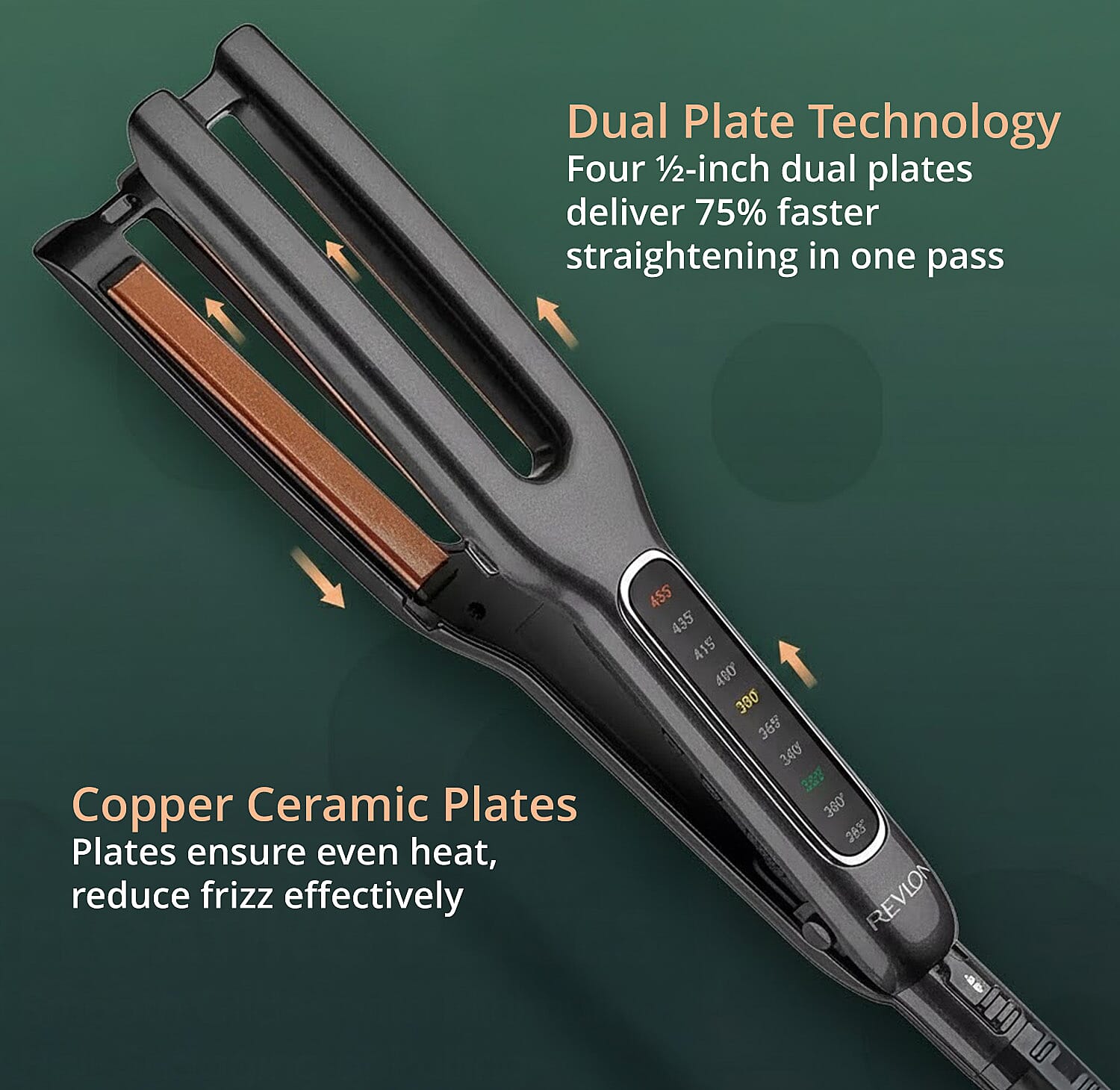 Revlon Double Straight Copper Ceramic Dual Plate Straightener
