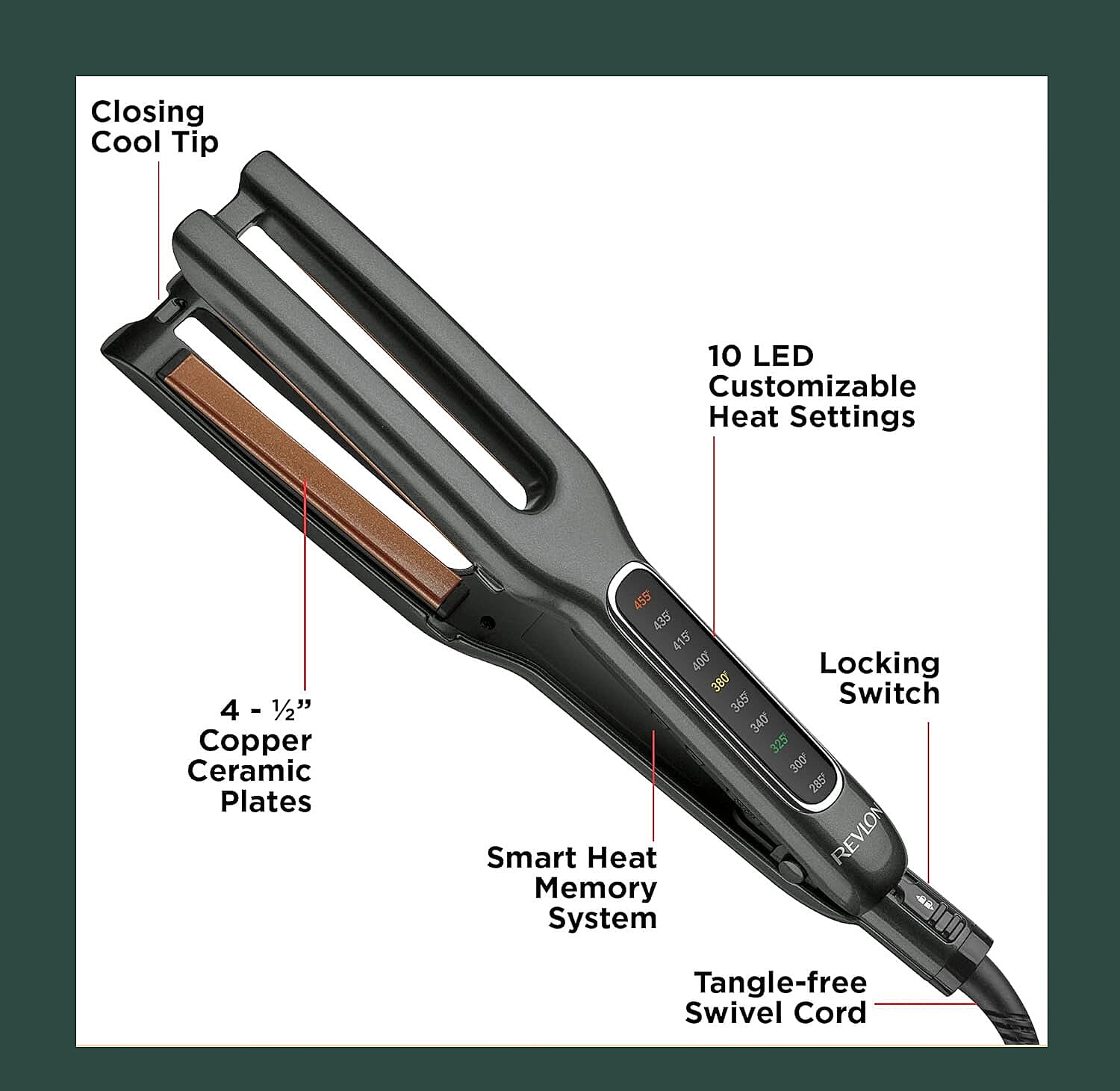 Revlon Double Straight Copper Ceramic Dual Plate Straightener
