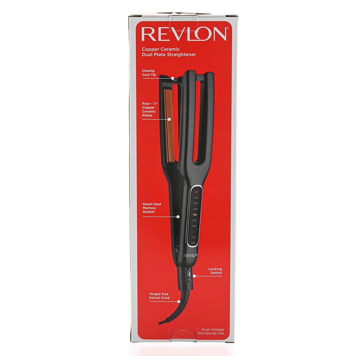 Revlon Double Straight Copper Ceramic Dual Plate Straightener image number 5