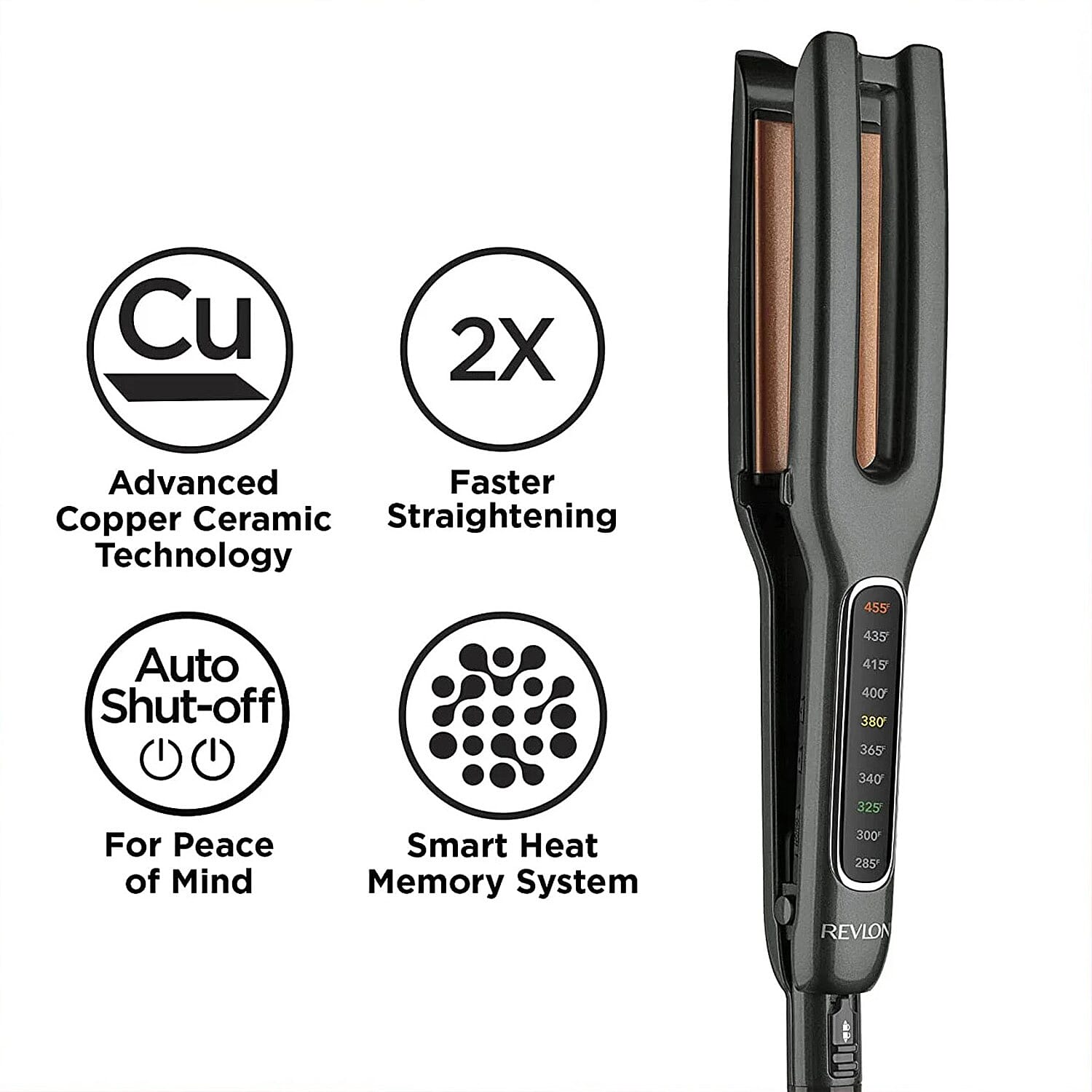 Revlon Double Straight Copper Ceramic Dual Plate Straightener