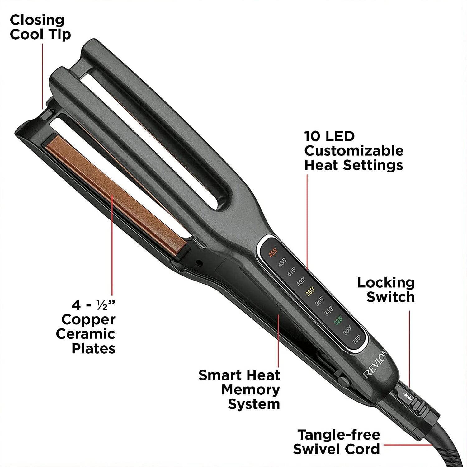 Revlon Double Straight Copper Ceramic Dual Plate Straightener