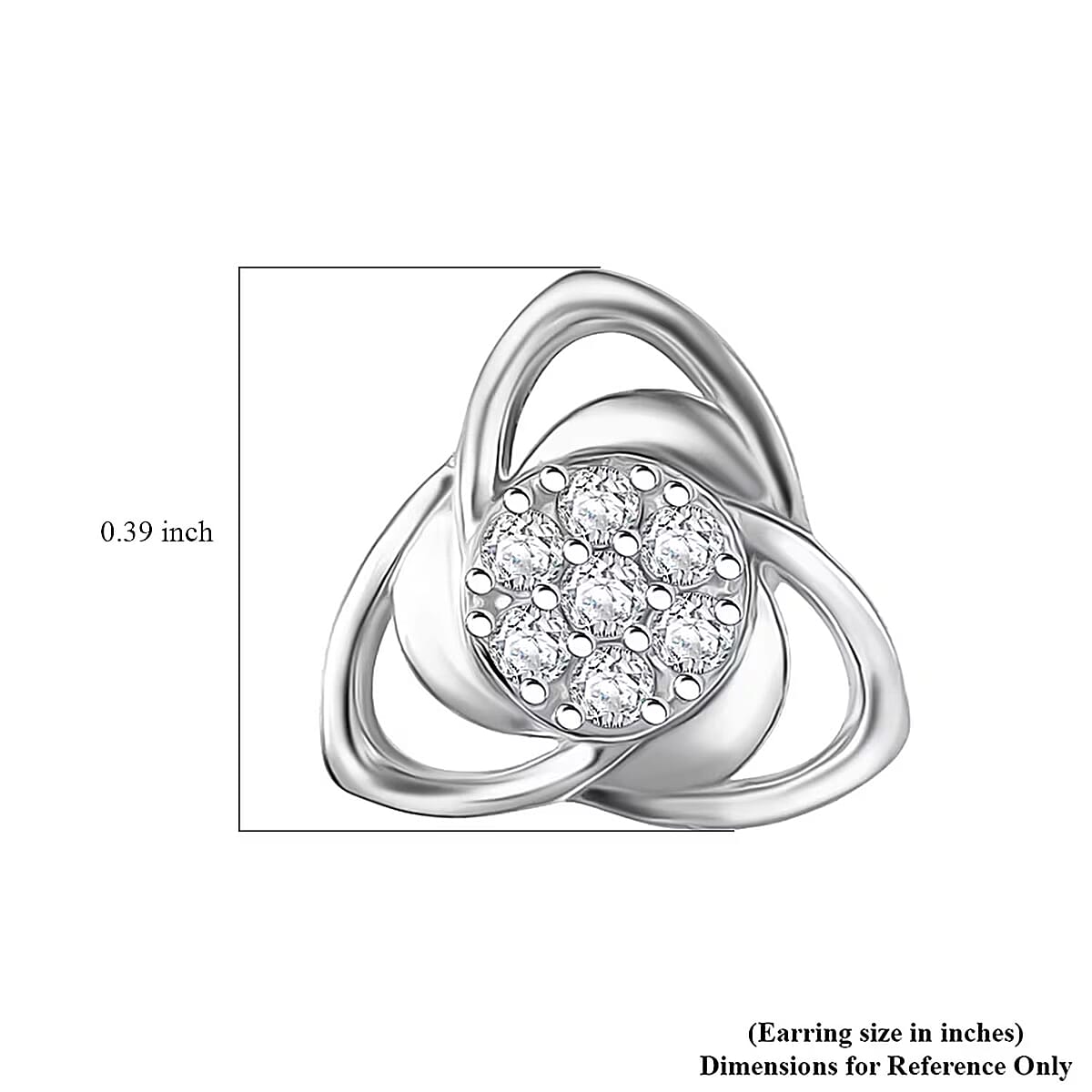 Luxuriant Lab Grown Diamond 0.20 ctw Stud Earrings in Rhodium Over Sterling Silver image number 6