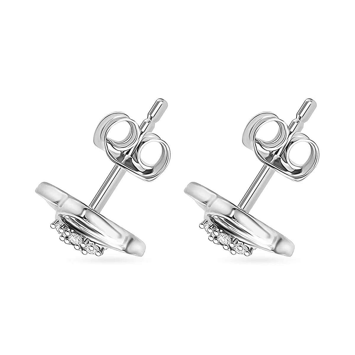 Luxuriant Lab Grown Diamond 0.20 ctw Stud Earrings in Rhodium Over Sterling Silver image number 7