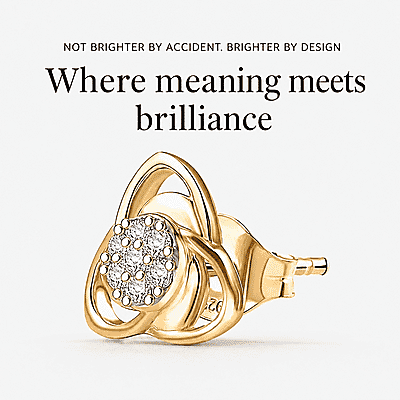Luxuriant Lab Grown Diamond G-H SI 0.20 ctw Floral Stud Earrings in 18K Vermeil Yellow Gold Over Sterling Silver