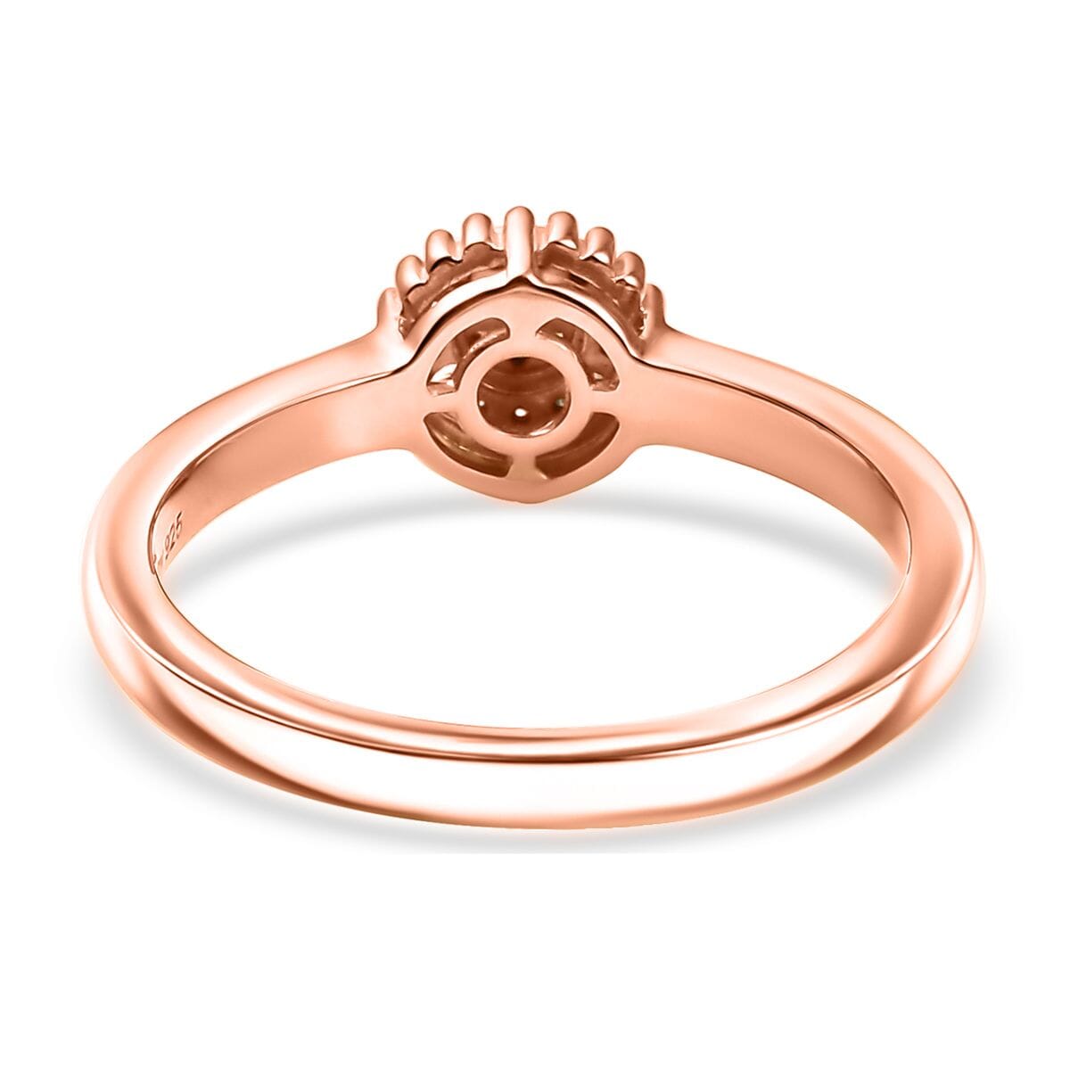 D'Joy Natural Champagne Diamond Ring in 18K Vermeil RG Over Sterling Silver 0.09 (Size 10.0) 0.10 ctw image number 4