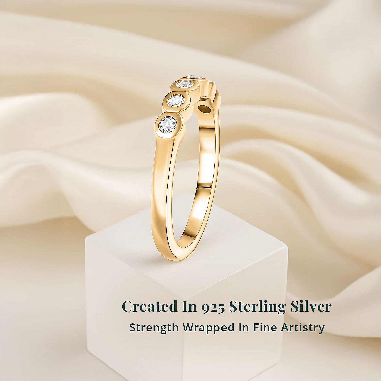 Yellow Gold Over Sterling Silver / 10 - Product card gallery slide 3 (9432820089087)