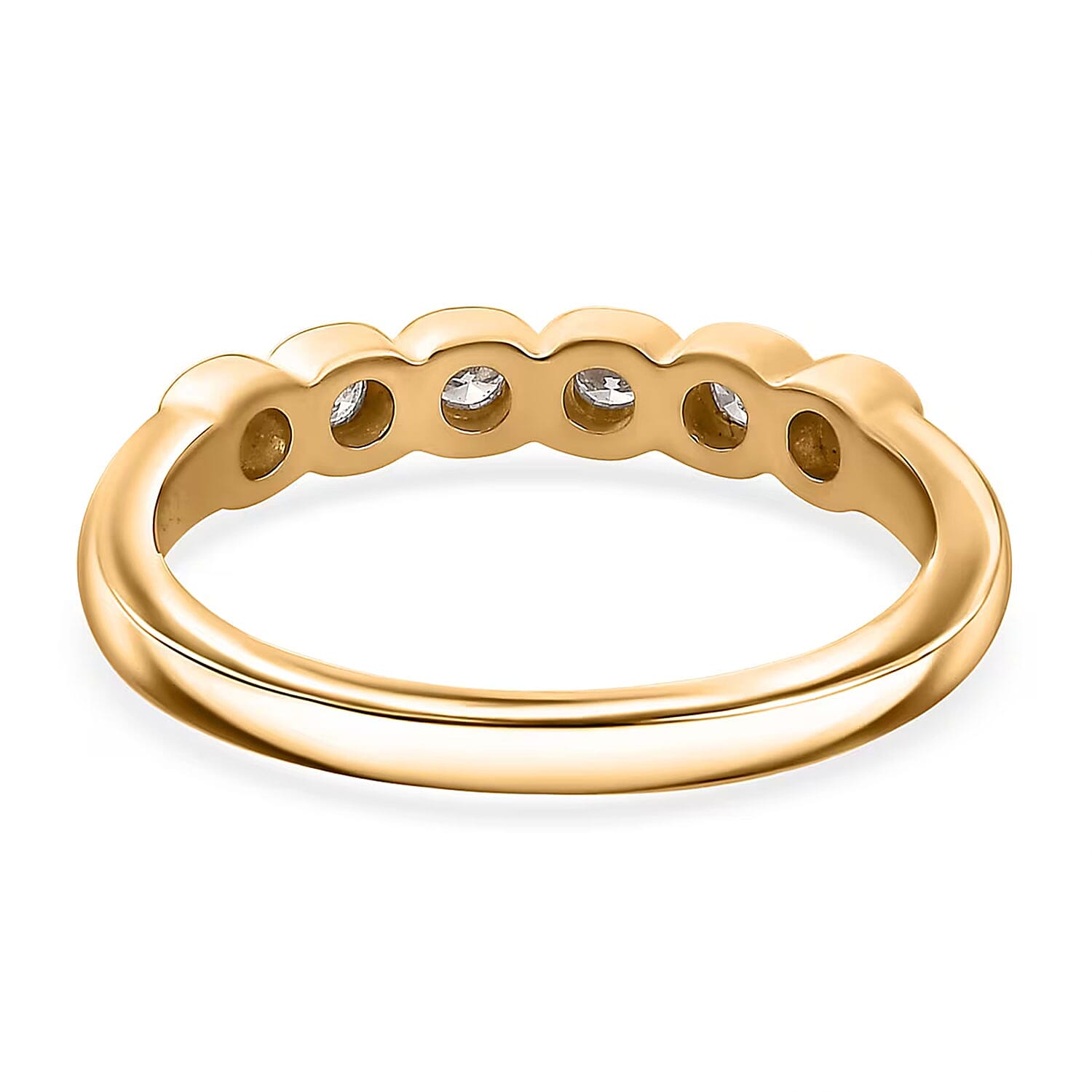 Luxuriant Lab Grown Diamond G-H SI 0.25 ctw Ring in 18K Vermeil Yellow Gold Over Sterling Silver (Size 10.0)