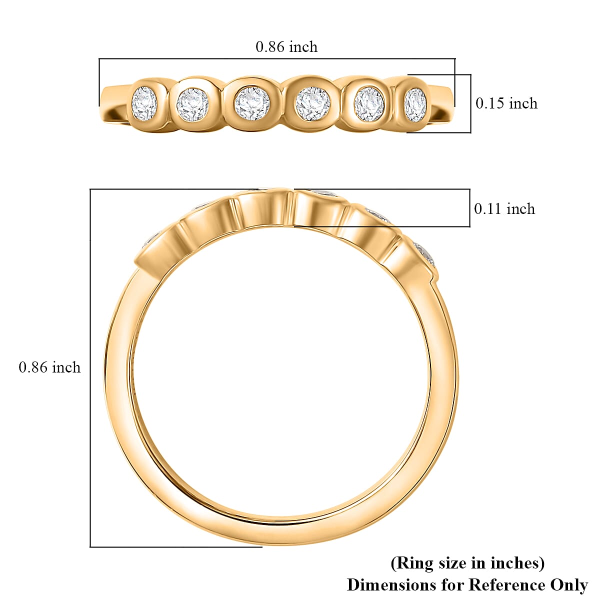 Luxuriant Diamond Lab Grown Diamond Ring in 18K Vermeil YG Over Sterling Silver 0.25 ctw image number 5